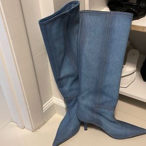 Zara denim high boots size 39